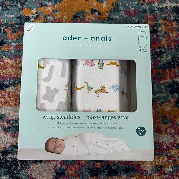 Aden + Anais Essentials Baby Wrap Swaddles 2 Pack 0-3 Months NEW - Picture 2 of 4